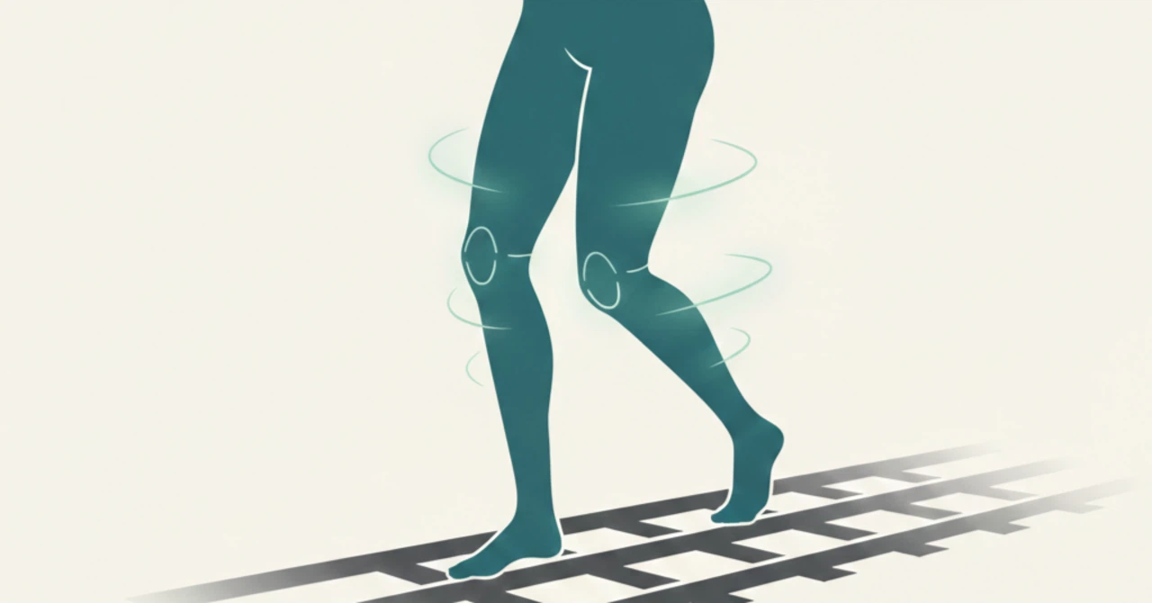 膝が、線路の上を滑っていくように。