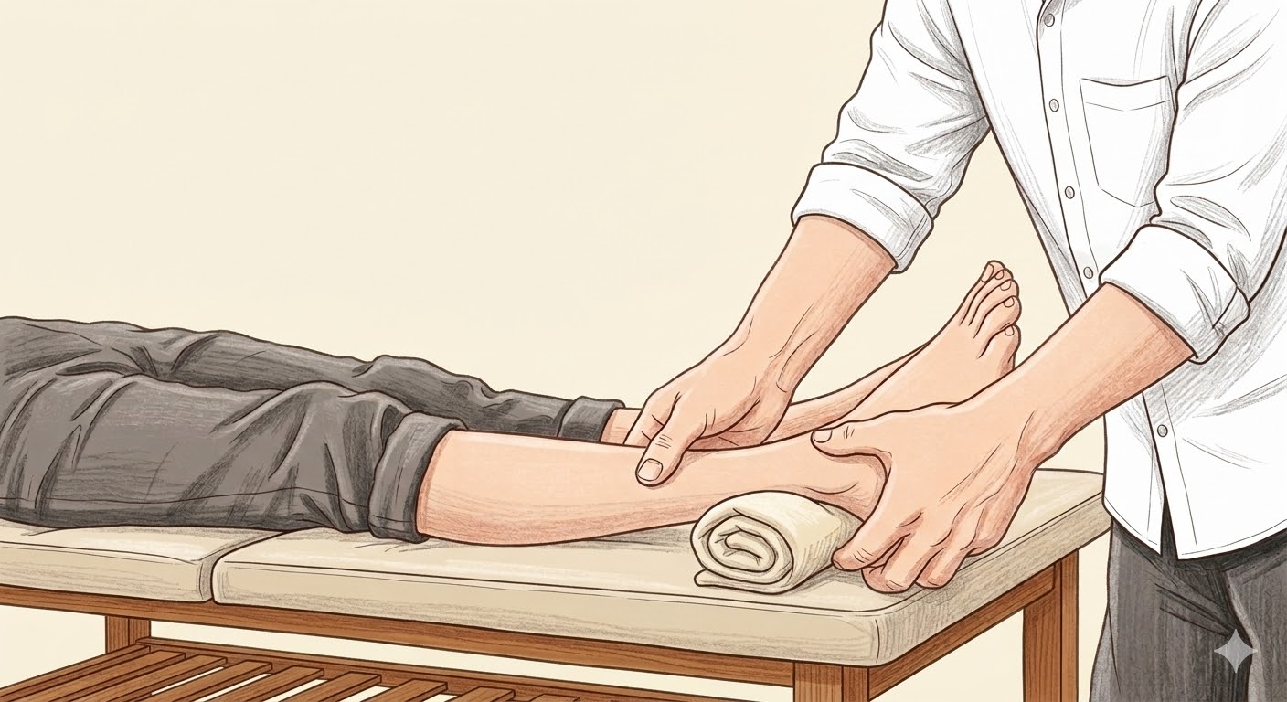 【施術日記】2ヶ月ぶりの再会。事故後の痛みと「固まった膝下」をほどく